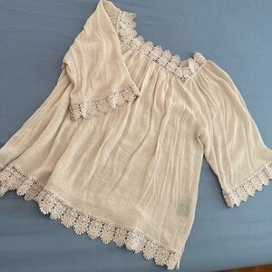 Zac & Rachel Cream Lace Women's Blouse